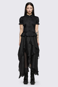 Black Friday - Mythical Peplum Blouse - black