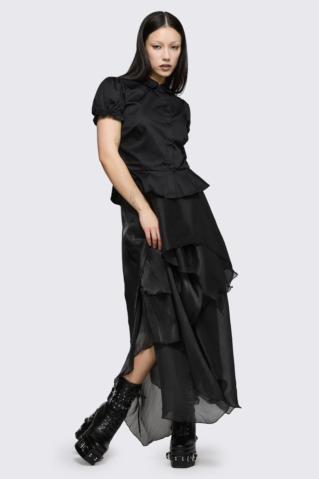 Black Friday - Mythical Peplum Blouse  - black