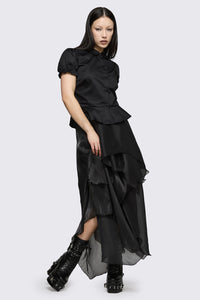Black Friday - Mythical Peplum Blouse  - black