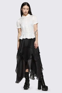 Black Friday - Mythical Peplum Blouse  - white