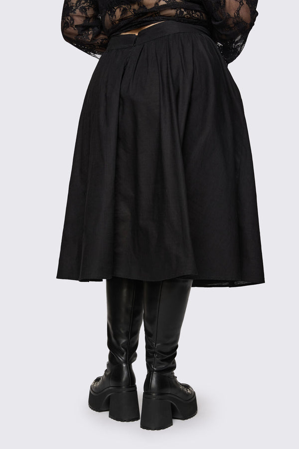 Black Friday - Curve Mythical Goth Yoke Skirt - black