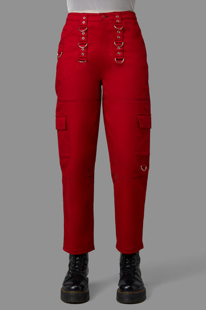 Black Friday - Occultist Cargo Pant - red