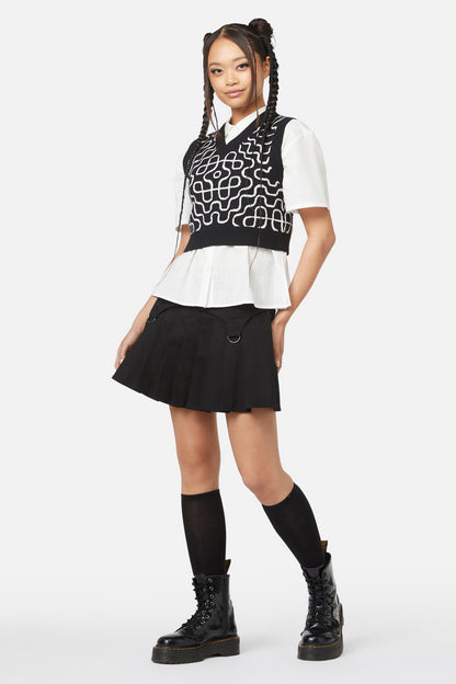 Black Friday - Soundwave Cropped Knit - black