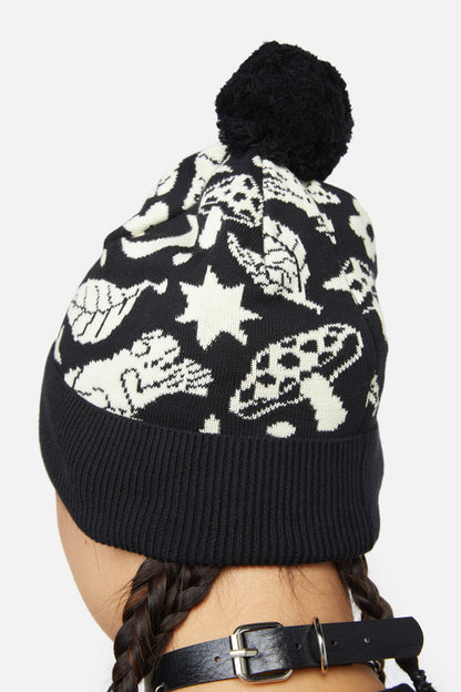 Black Friday - Woodland Frog Beanie - black