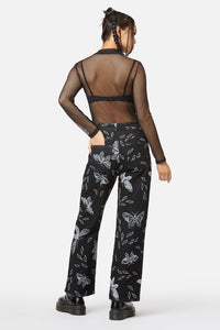 Black Friday - Larvae Flocked Pant - black