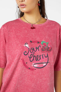 Black Friday - Airbrush Sour Cherry Tee - pink