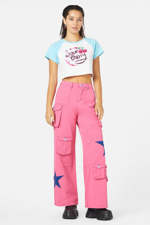 Black Friday - So Sweet Crop Top - white-blue