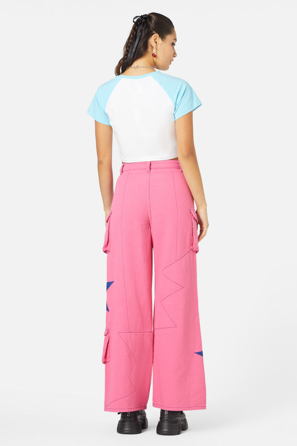 Black Friday - So Sweet Crop Top - white-blue