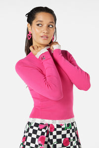 Black Friday - Super Psycho Knit Top - pink