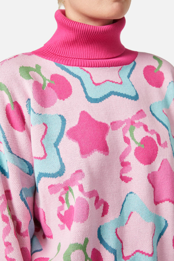 Black Friday - So Sweet Turtle Neck Knit - pink