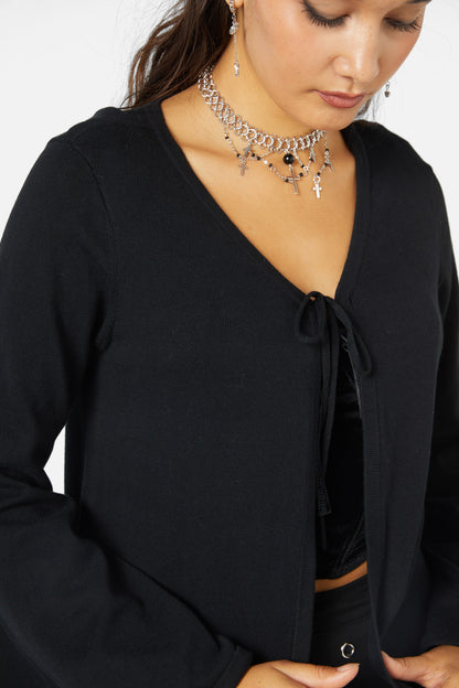 Black Friday - Fern Tie Cardi - black