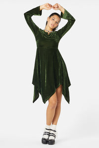 Black Friday - Fern Velvet Dress - green