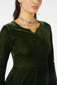 Black Friday - Fern Velvet Dress - green