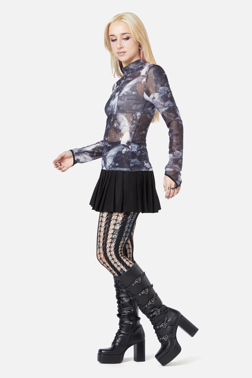 Black Friday - Nymph Mesh Top - black