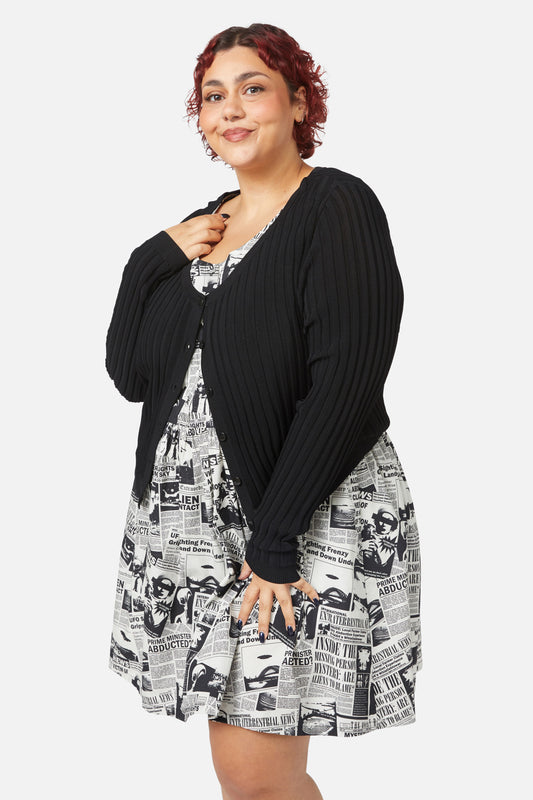 Black Friday - Curve Voyager Cardigan - black