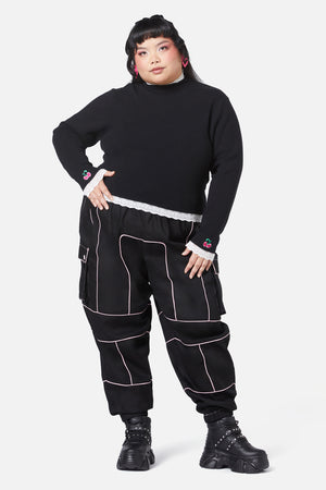 Black Friday - Curve Super Psycho Knit Top - black