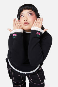 Black Friday - Curve Super Psycho Knit Top - black