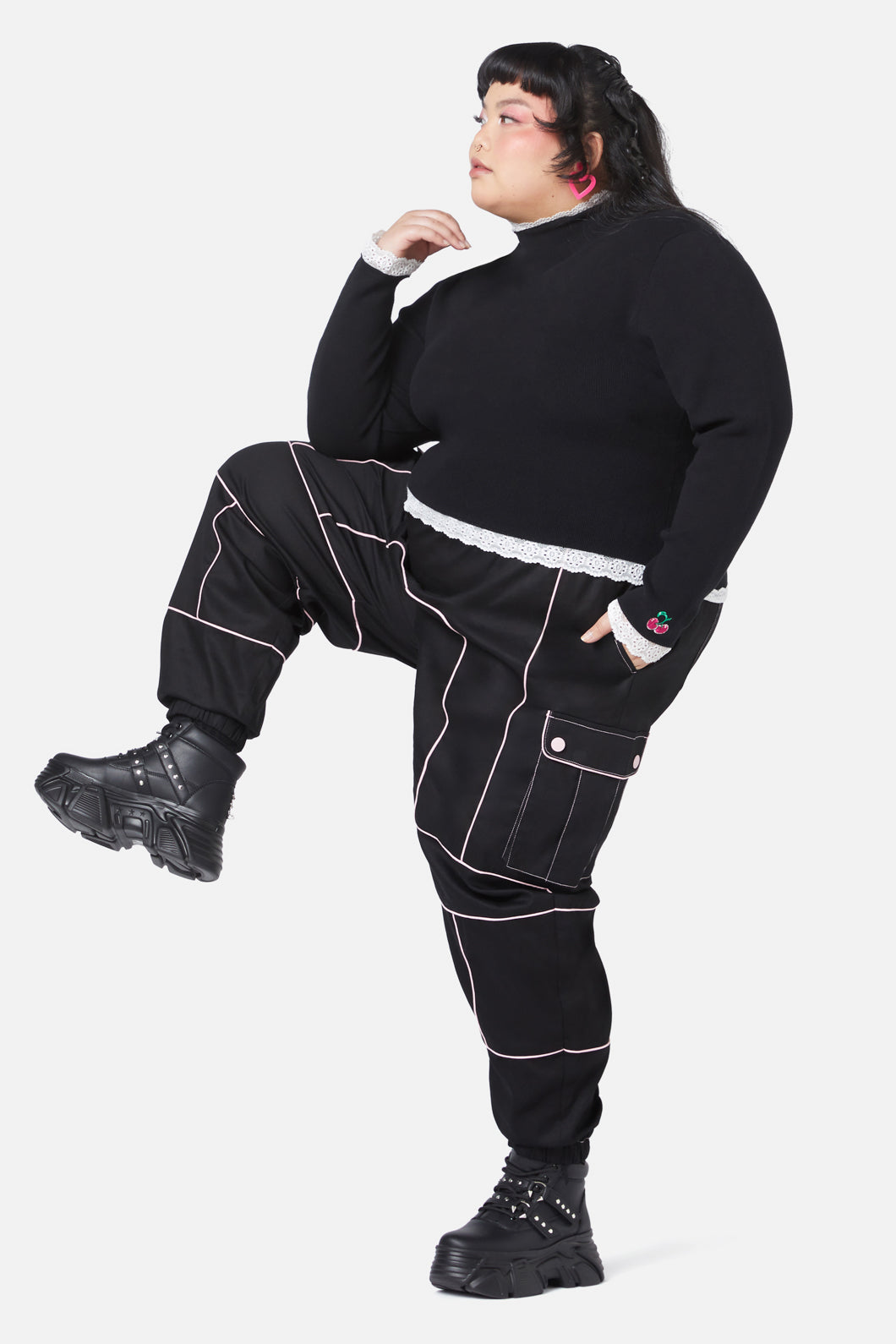 Black Friday - Curve Super Psycho Knit Top - black