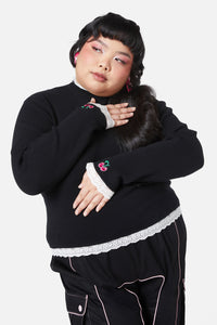 Black Friday - Curve Super Psycho Knit Top - black