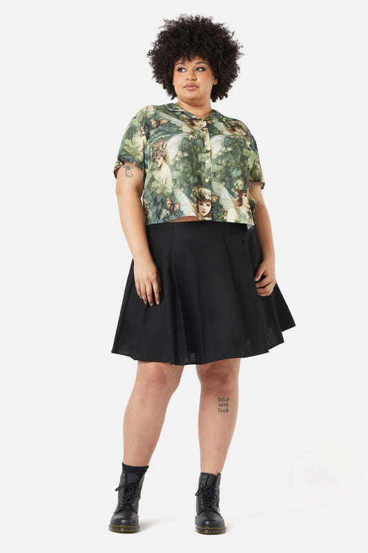 Black Friday - Curve Forest Fae Blouse - green