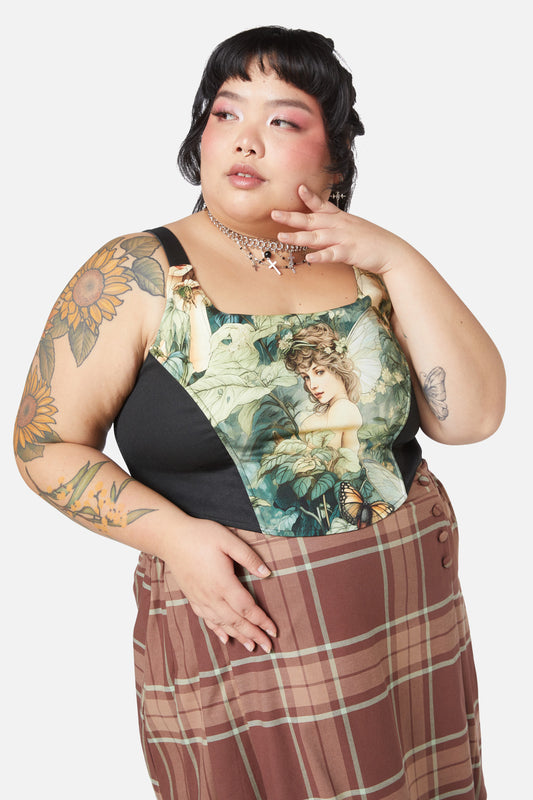 Black Friday - Curve Forest Fae Corset - multi
