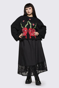 Black Friday - Curve Cherry Poppin' Skivvy - black