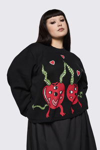 Black Friday - Curve Cherry Poppin' Skivvy - black