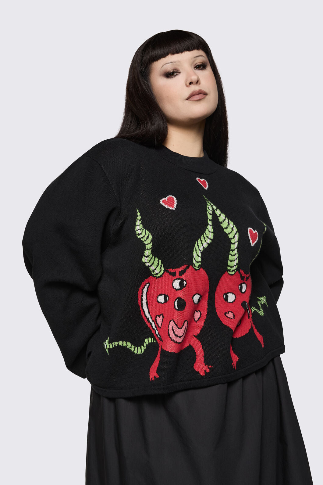 Black Friday - Curve Cherry Poppin' Skivvy - black