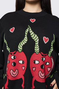Black Friday - Curve Cherry Poppin' Skivvy - black
