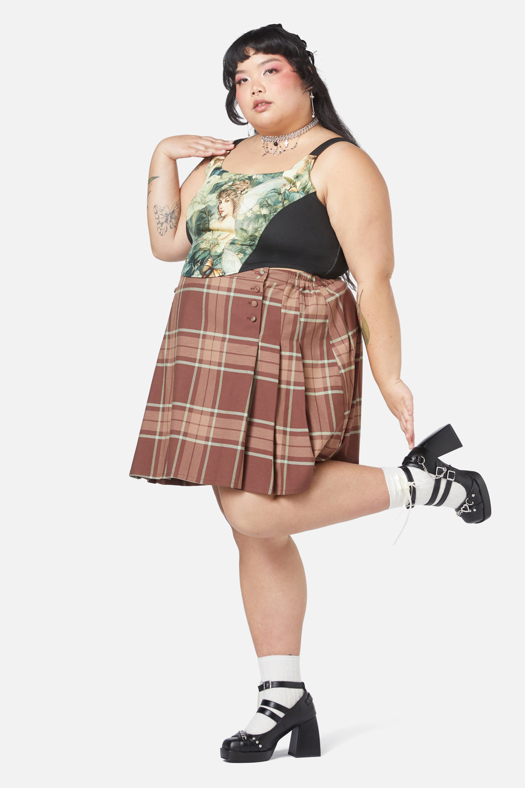Black Friday - Curve Trinkets Skirt - brown