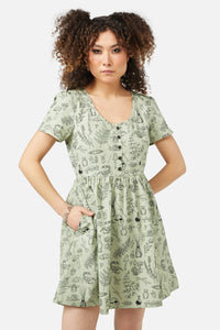Black Friday - Sprouted Flora Dress - sage