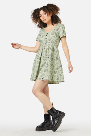 Black Friday - Sprouted Flora Dress - sage