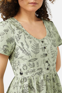 Black Friday - Sprouted Flora Dress - sage
