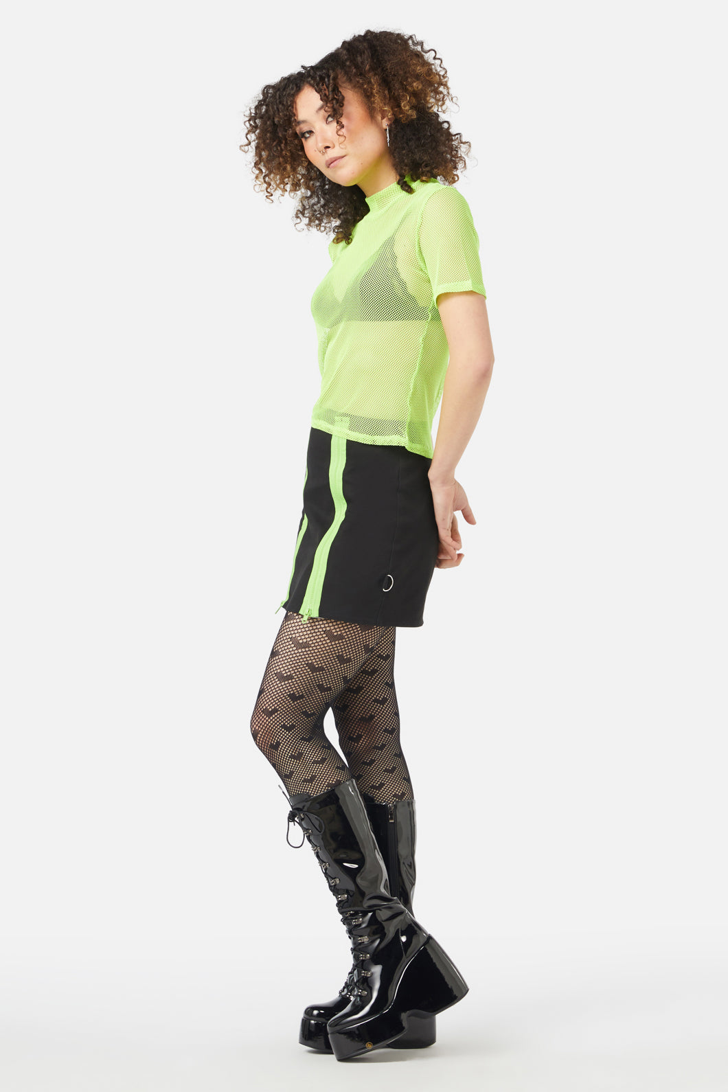 Black Friday - Acid Mesh Top - lime