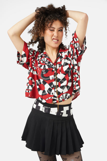 Black Friday - Poisonous Blouse - red