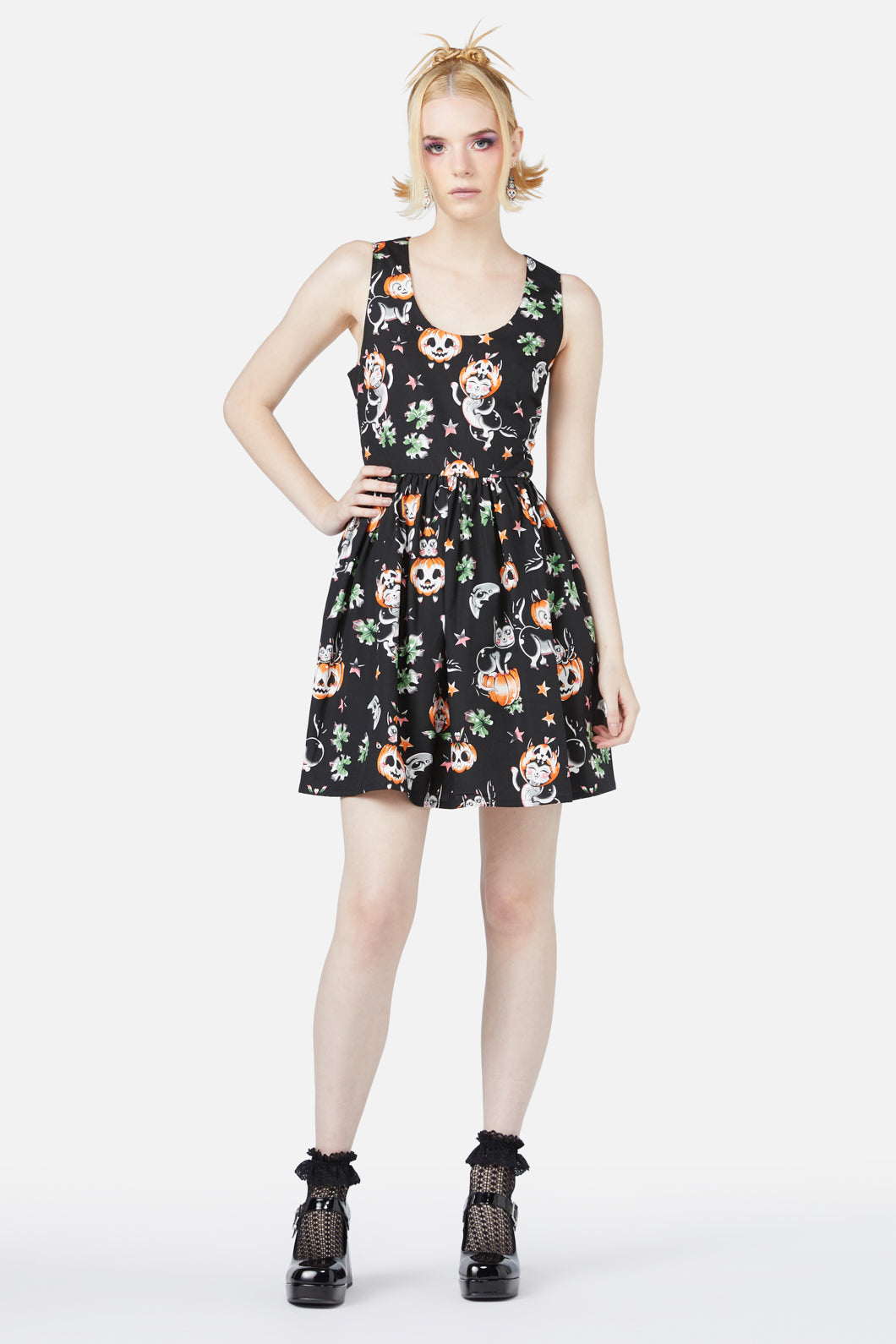 Black Friday - Pumpkin Patch Kitty Dress - black