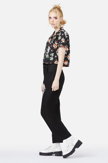 Black Friday - Pumpkin Patch Kitty Blouse - black