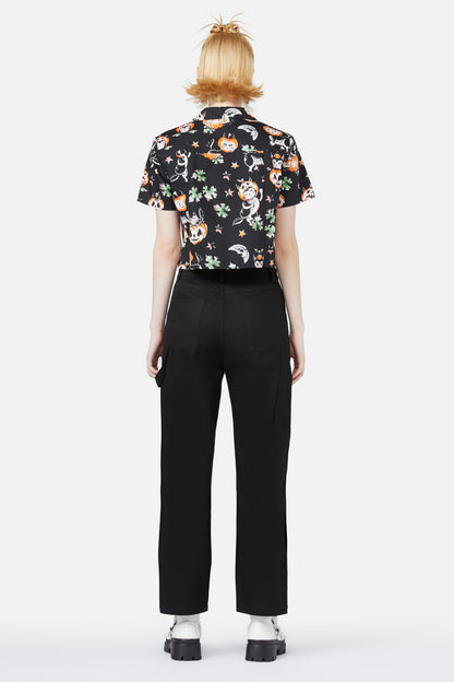 Black Friday - Pumpkin Patch Kitty Blouse - black