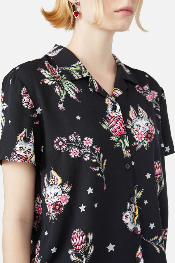 Black Friday - Fruity Bat Blouse - black