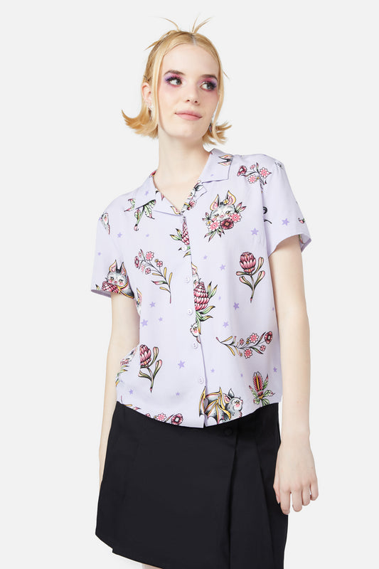 Black Friday - Fruity Bat Blouse - lilac
