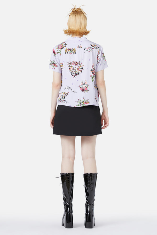 Black Friday - Fruity Bat Blouse - lilac