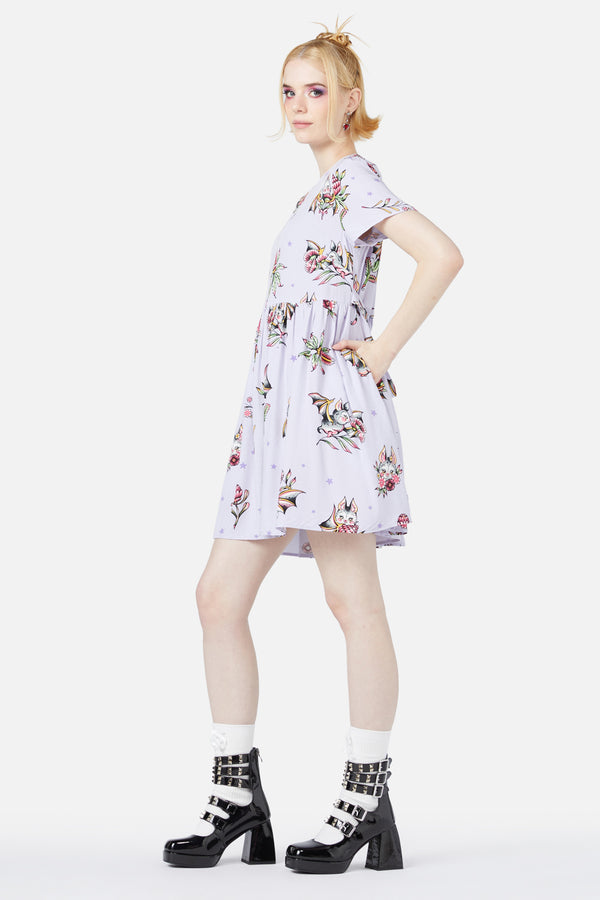 Black Friday - Fruity Bats Dress - lilac