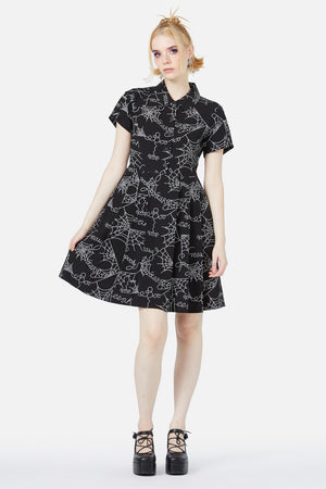 Black Friday - Entangled Printed Dress - black