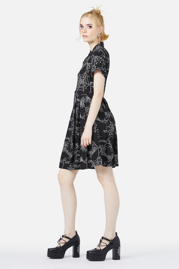 Black Friday - Entangled Printed Dress - black