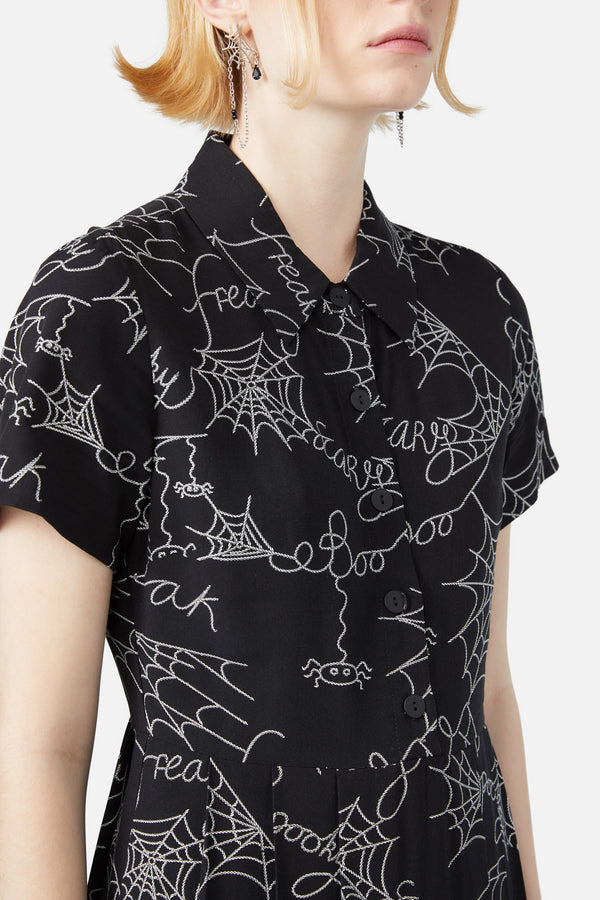 Black Friday - Entangled Printed Dress - black