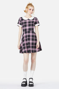 Black Friday - Ella Tartan Dress - pink-black