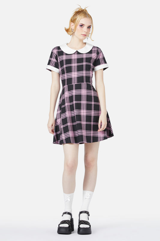 Black Friday - Ella Tartan Dress - pink-black