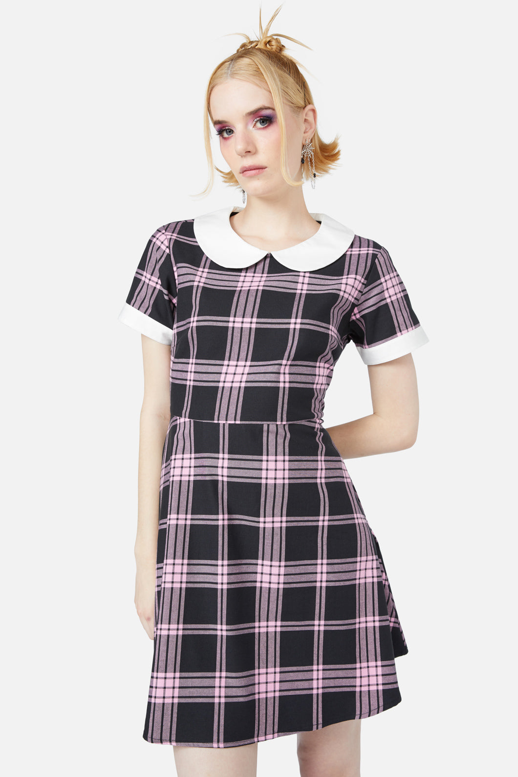 Black Friday - Ella Tartan Dress - pink-black
