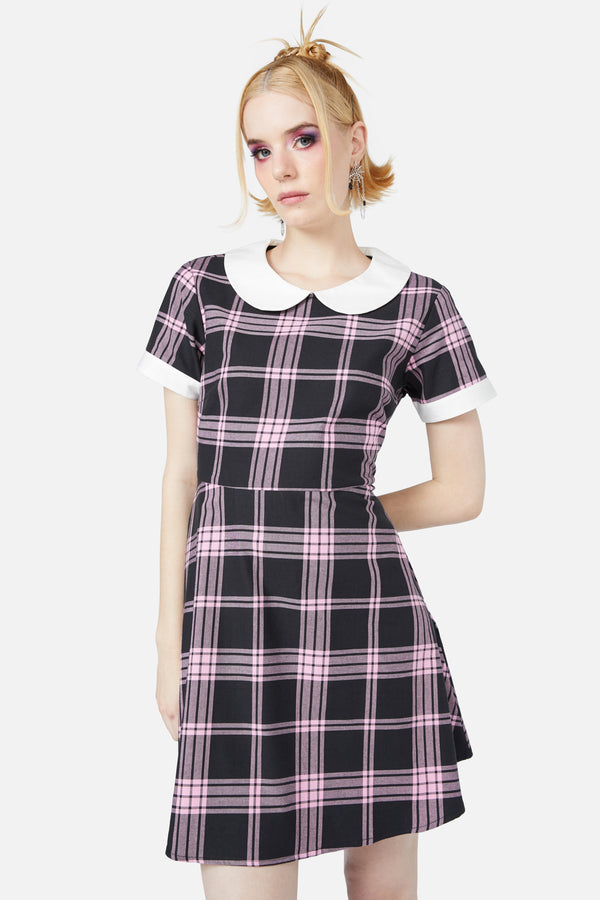Black Friday - Ella Tartan Dress - pink-black