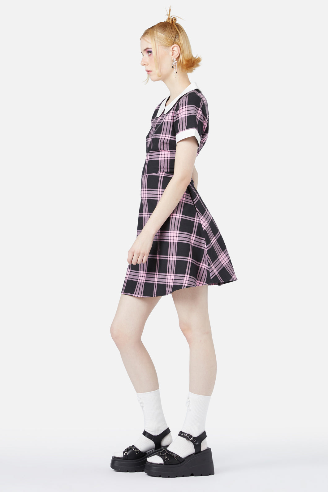 Black Friday - Ella Tartan Dress - pink-black
